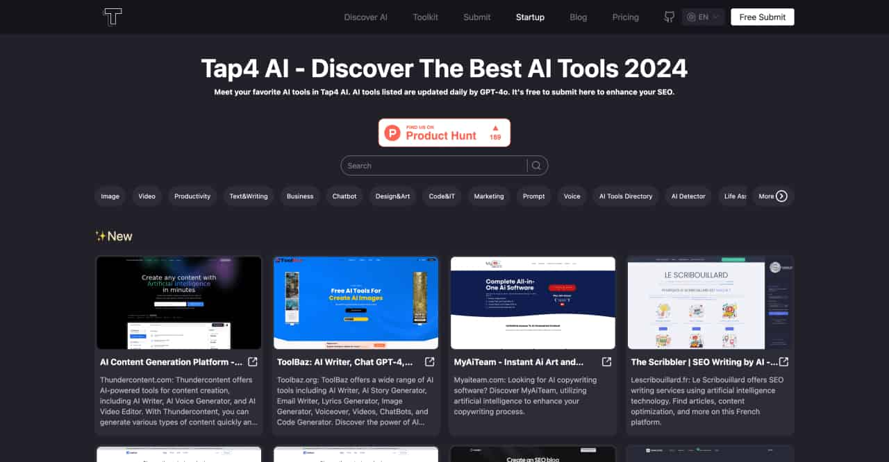 Tap4 AI-Meet Your Best & Latest AI Tools 2024-AllinAI.Tools