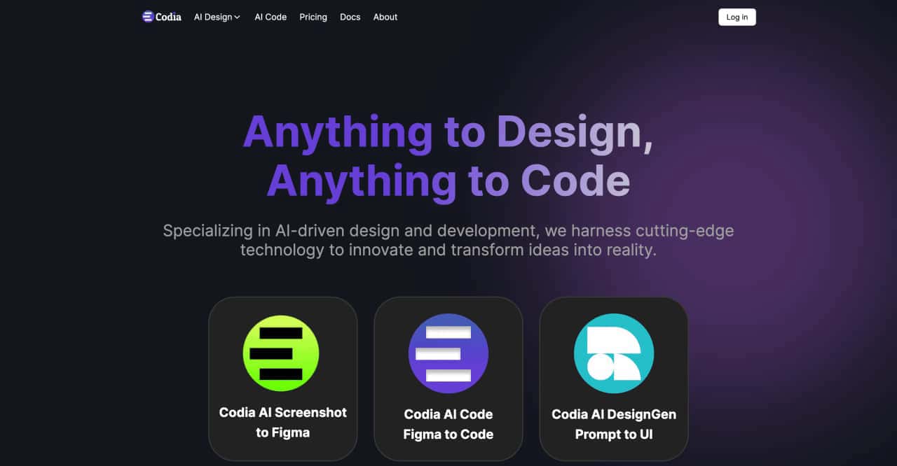 Codia AI-AI-Powered Design To Code,Convert Designs to Production-Ready Code within minutes for Web and App like humans-AllinAI.Tools