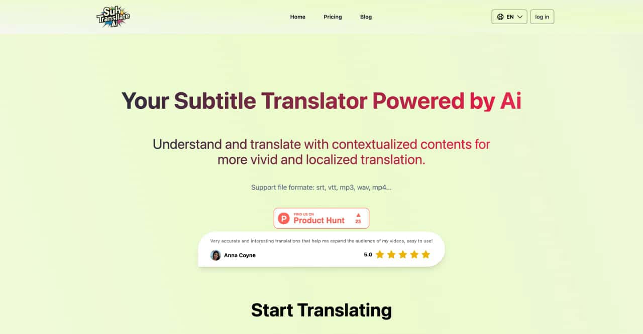 Sub Translate AI--AllinAI.Tools