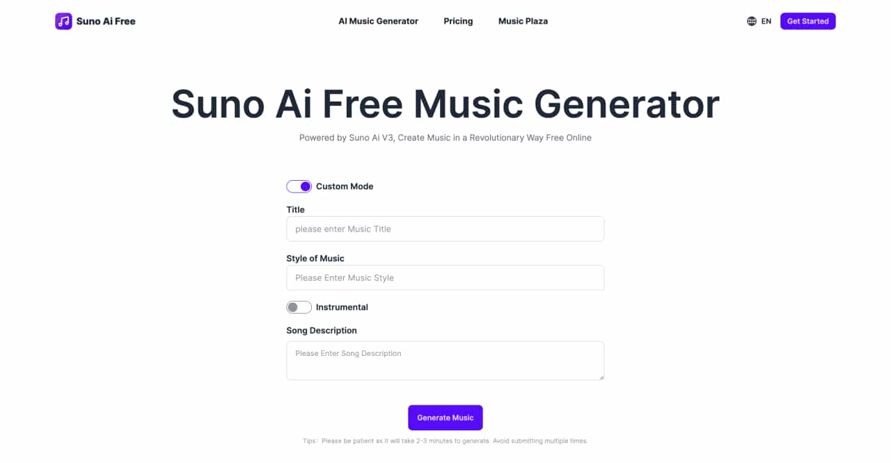 suno ai free--AllinAI.Tools