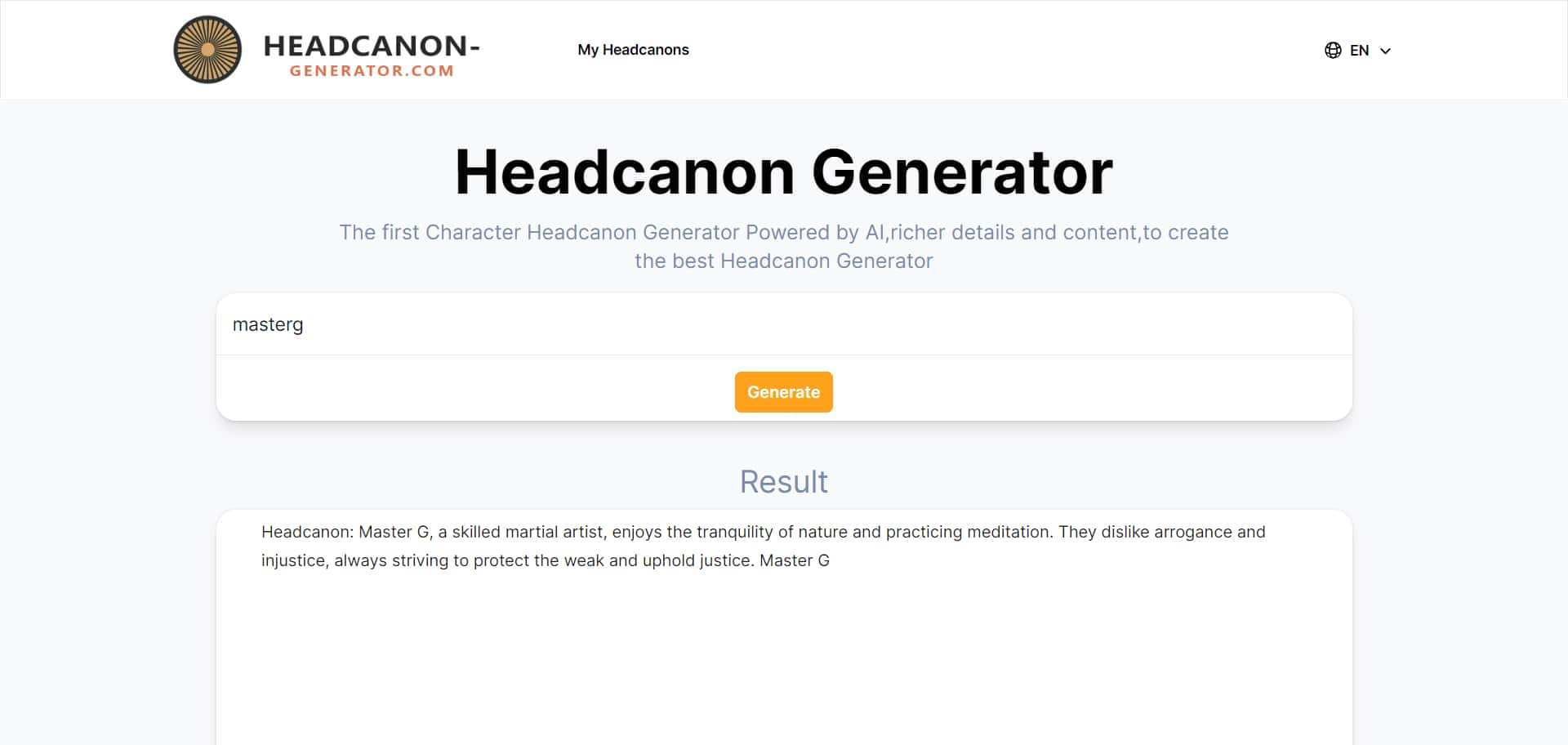 Headcanon Generator