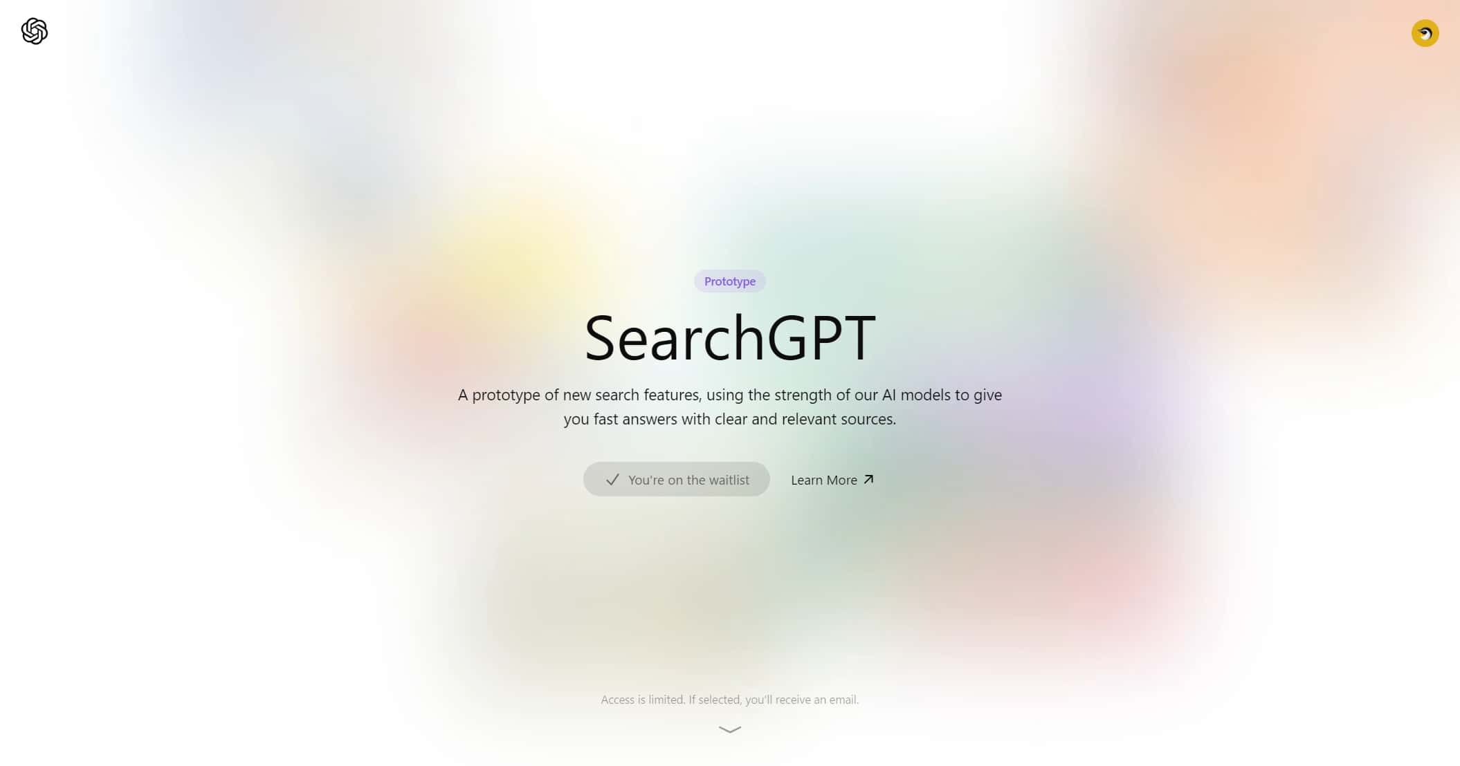 SearchGPT-using the strength of our AI models Tool to give you fast answers with clear and relevant sources.