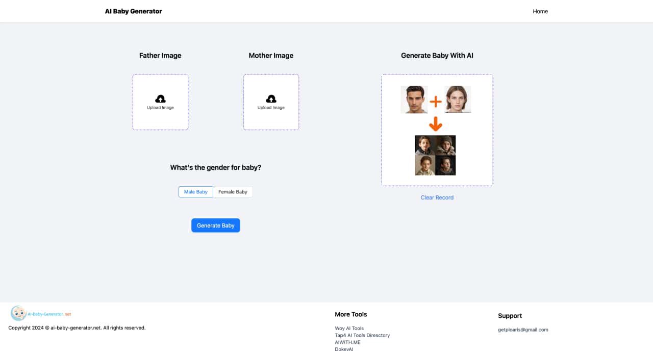 AI Baby Generator-Generate Your Future Baby Photos Using AI-AllinAI.Tools