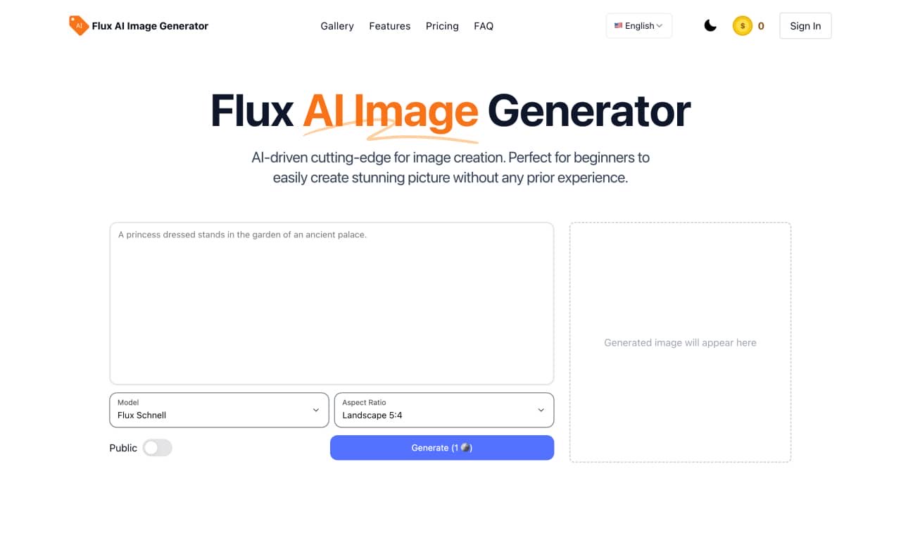 Flux AI Image Generator-Flux AI Image Generator: Create Stunning Artwork Easily-AllinAI.Tools