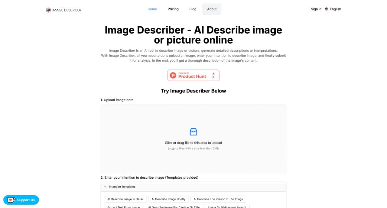 Image Describer-Image Describer - AI Describe image or picture online-AllinAI.Tools