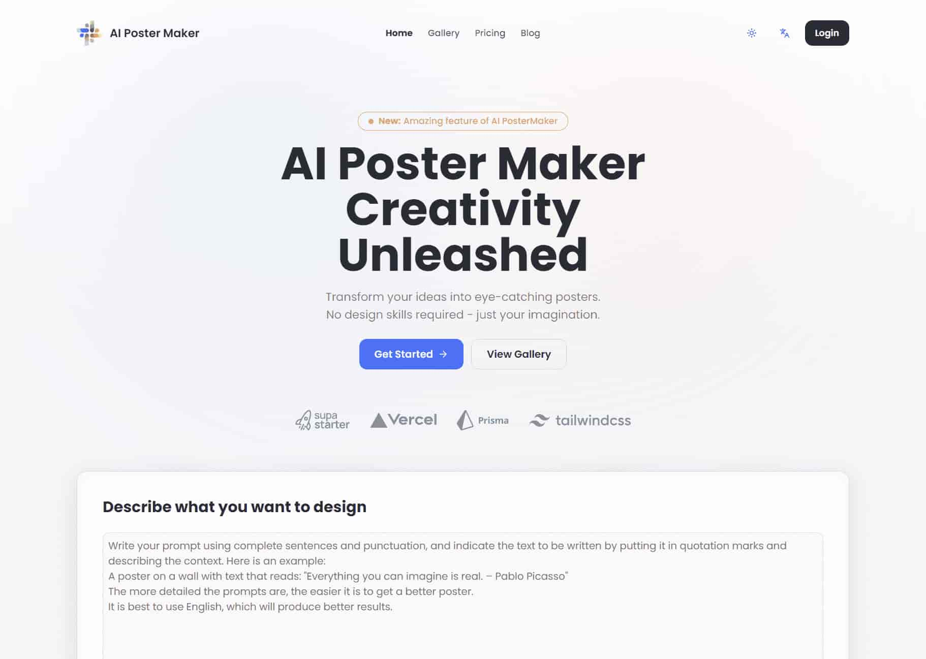 AI Poster Maker-Create Stunning Posters with AI Generator-AllinAI.Tools