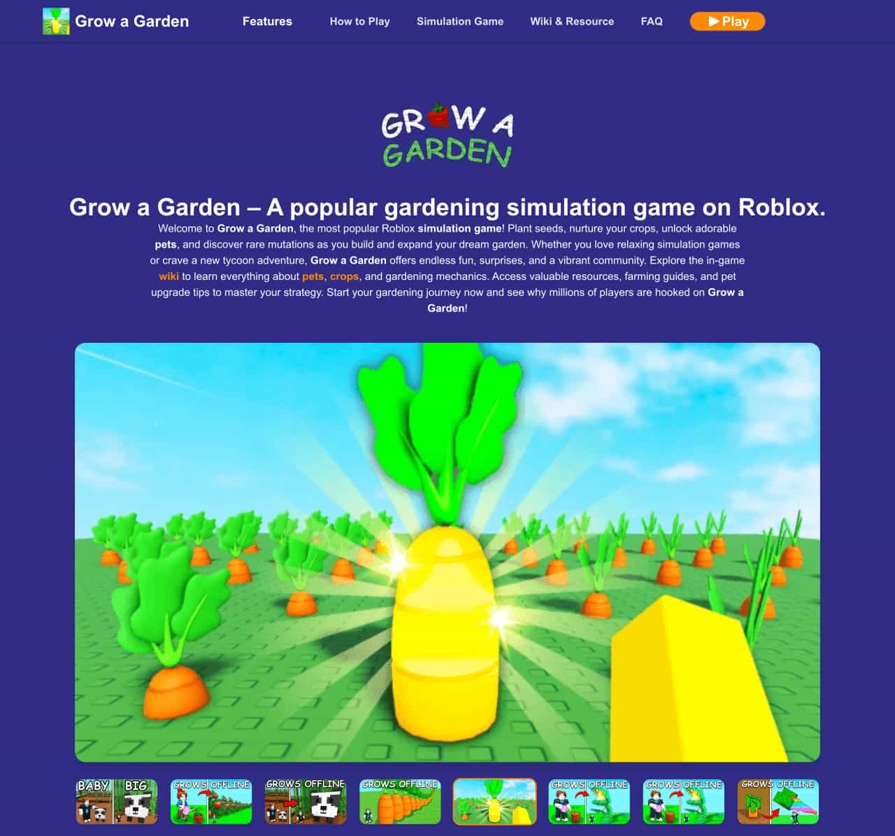 Grow a Garden-A joyful gardening experience on Roblox,The Ultimate Roblox Simulation Game | allinAI.Tools