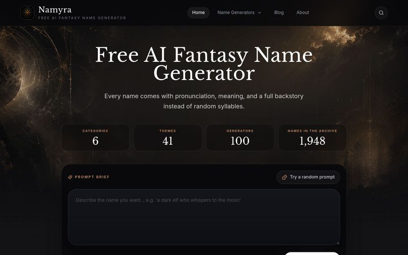 Namyra-Namyra – Free AI Fantasy Name Generator with Pronunciation, Meaning & Lore | allinAI.Tools