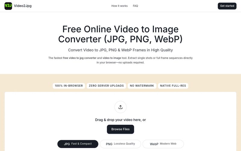 Video2Jpg-Video2Jpg: Free In-Browser Video to JPG/PNG/WebP Converter | allinAI.Tools