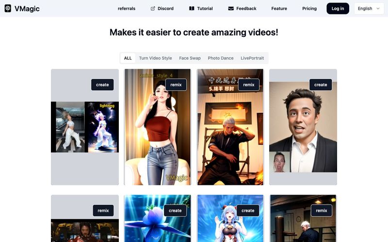 VMagic AI: Convert Videos to Animations & AI Face Swap-VMagic AI: Convert Videos to Animations & AI Face Swap-AllinAI.Tools