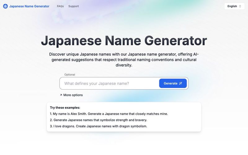 Japanese Name Generator-Discover unique Japanese names with our Japanese name generator-AllinAI.Tools