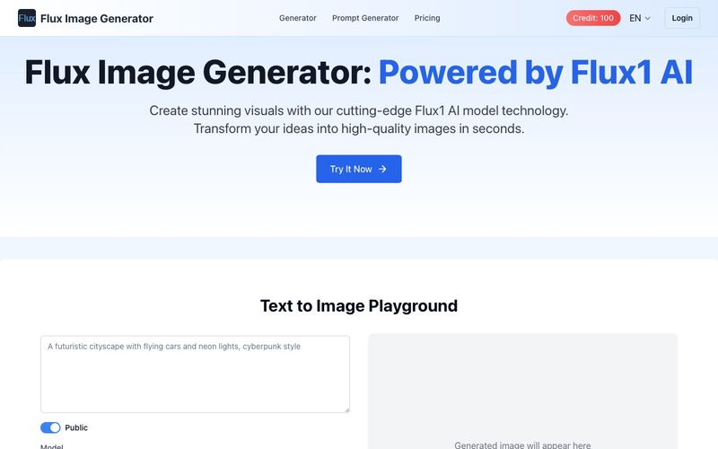 Flux ImageGenerator-AI-Powered Image Creation with Flux1-AllinAI.Tools