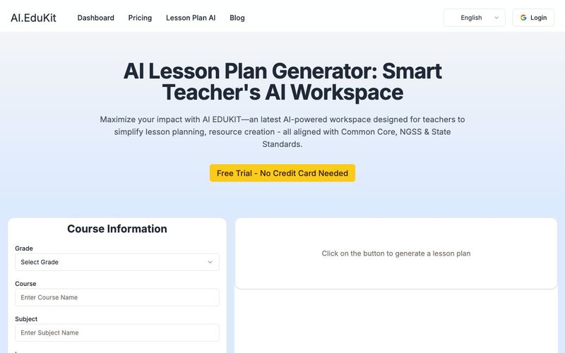 AI EDUKIT-Enhance Teaching Efficiency,Quickly generate lesson plans with AI EduKit | allinAI.Tools