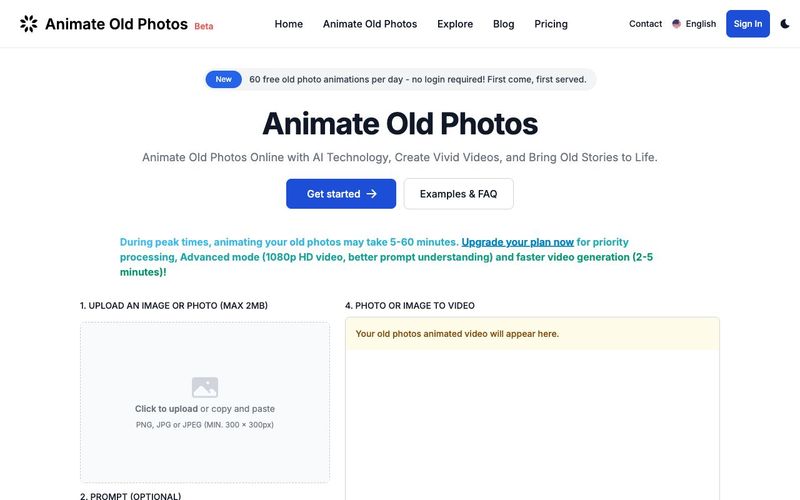 Animate Old Photos  AI-Animate Old Photos Online & Free | Bring Memories to Life with AI-AllinAI.Tools