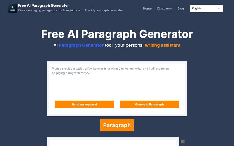 Free AI Paragraph Creation-Online Paragraph Generator-AllinAI.Tools