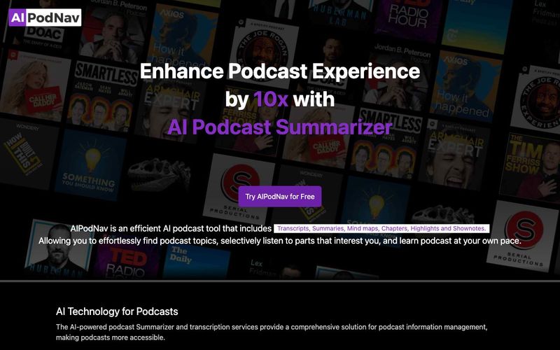 AIPodNav-Enhance Your Podcast Experience with AI-AllinAI.Tools