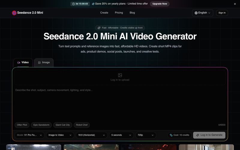 Seedance 2.0 Mini-Low-cost HD AI video from text and images | allinAI.Tools