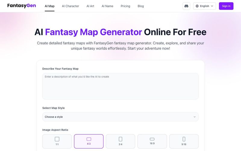 FantasyGen-AI Fantasy Map Generator Online For Free | allinAI.Tools