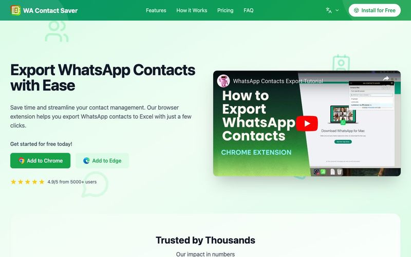 Contact Saver for WhatsApp-Contact Saver for WhatsApp - Export WhatsApp Contacts to CSV-AllinAI.Tools