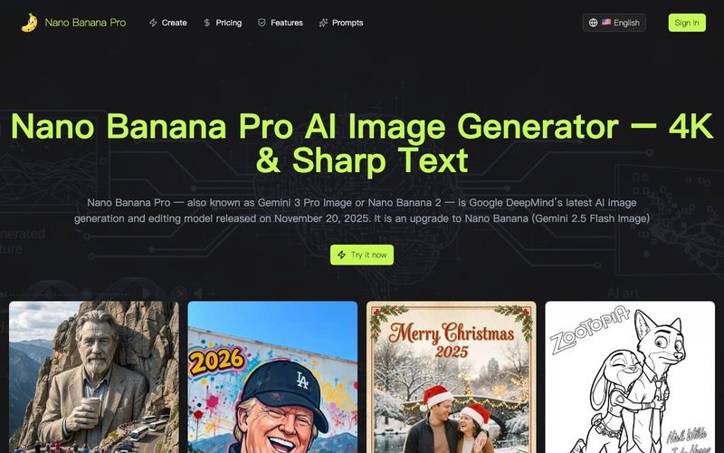 Nano Banana Pro-Free AI Image Generator – 4K Text-Renders | allinAI.Tools