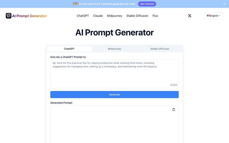 AI Prompt Generator-Create and Optimize Prompts for ChatGPT, Claude, Midjourney, Flux, and Stable Diffusion-AllinAI.Tools