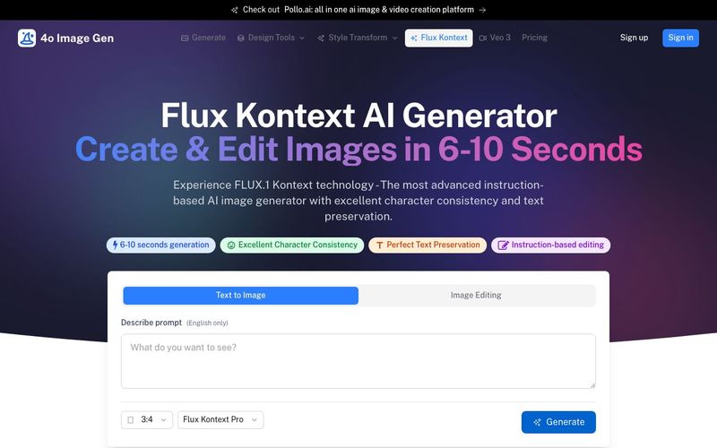Free Flux Kontext AI Image Generator-Free Flux Kontext AI Image Generator 4o Image Gen | allinAI.Tools