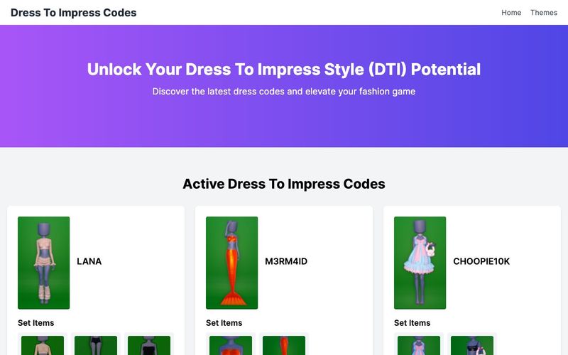 Dress To Impress Codes (New DTI Codes 2024)-Dress To Impress Codes (New DTI Codes 2024)-AllinAI.Tools