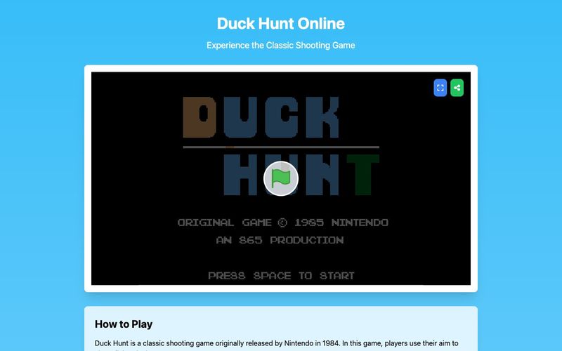 Duck Hunt Online Game-Classic Shooting Game Experience-AllinAI.Tools