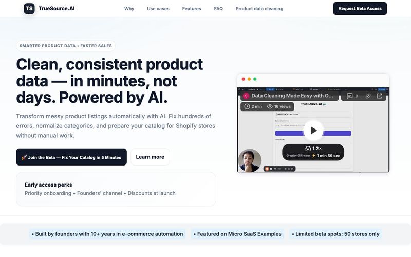 TrueSourceAI-AI Product Data Cleaner  | allinAI.Tools