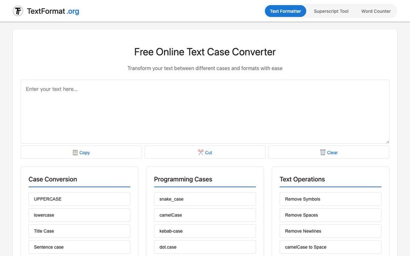 Text Format-Text Format Converter - Free Online Text Formatting Tool | TextFormat.org-AllinAI.Tools