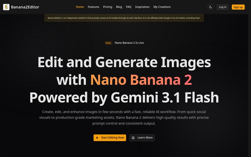 Banana 2 Editor-Fast AI Image Generator & Editor, Try It Out | allinAI.Tools