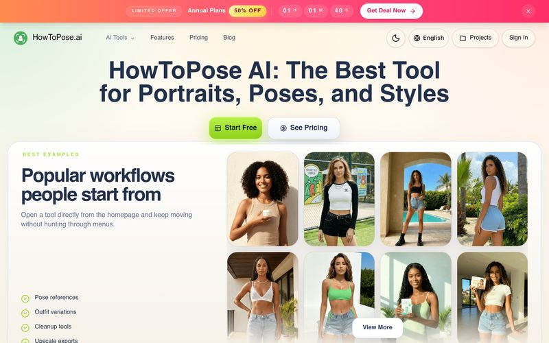 AI pose generator-HowToPose AI - AI Pose Generator | howtopose.ai | allinAI.Tools