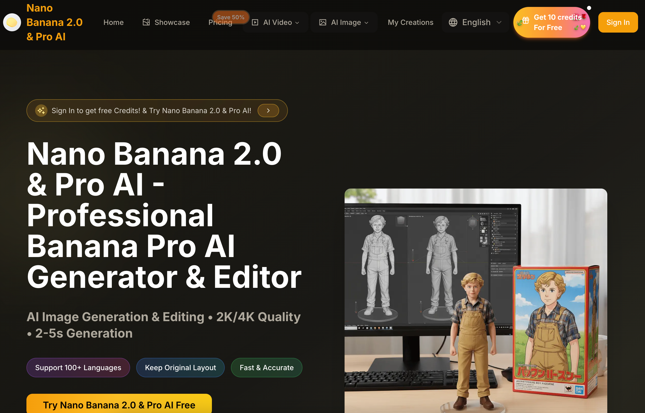 Nano Banana Pro-2, 3 & Flash AI Editor | Google AI Models | allinAI.Tools