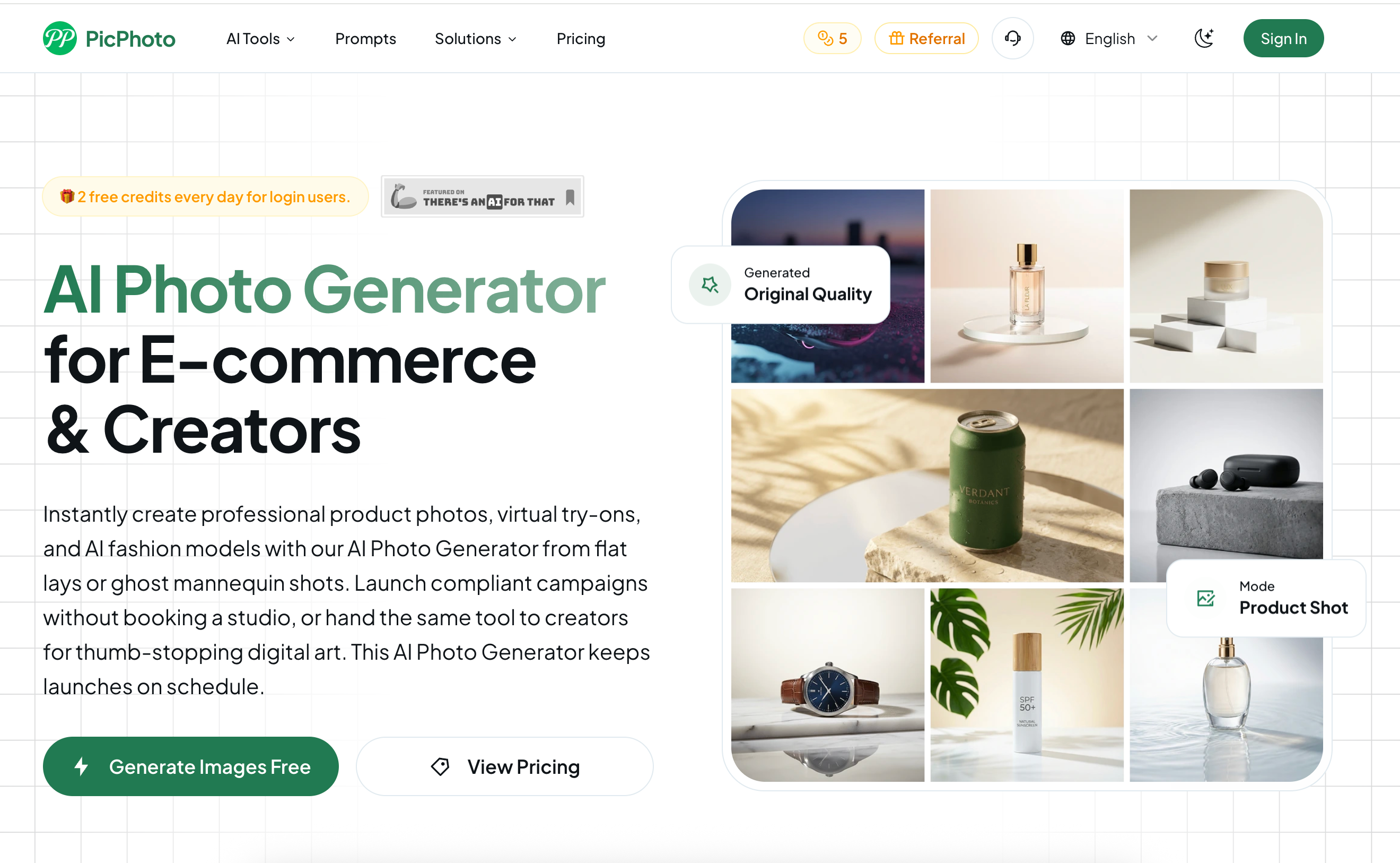 PicPhoto-Free AI Photo Generator for Stunning Product Visuals | allinAI.Tools