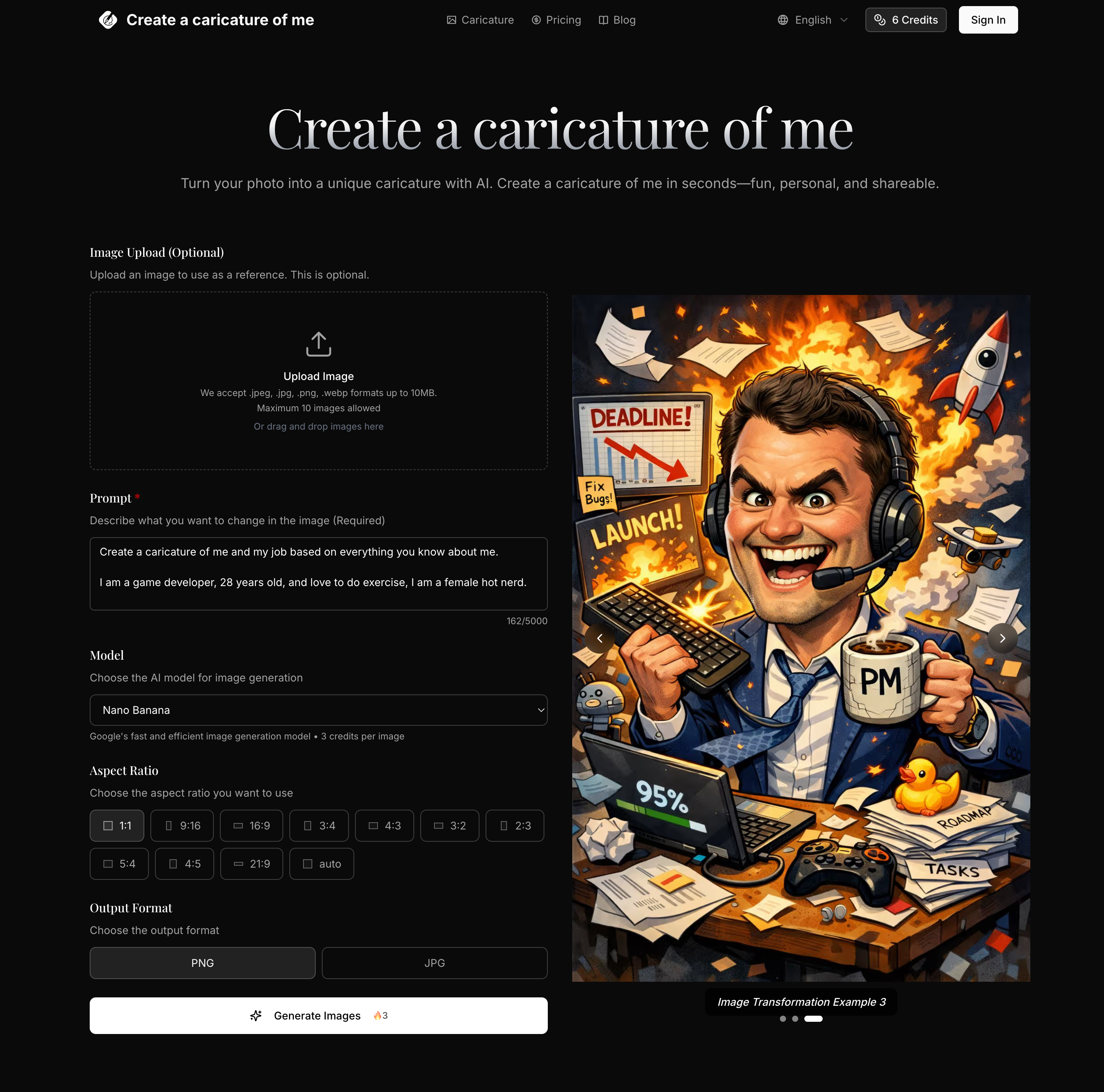 Create a Caricature of Me