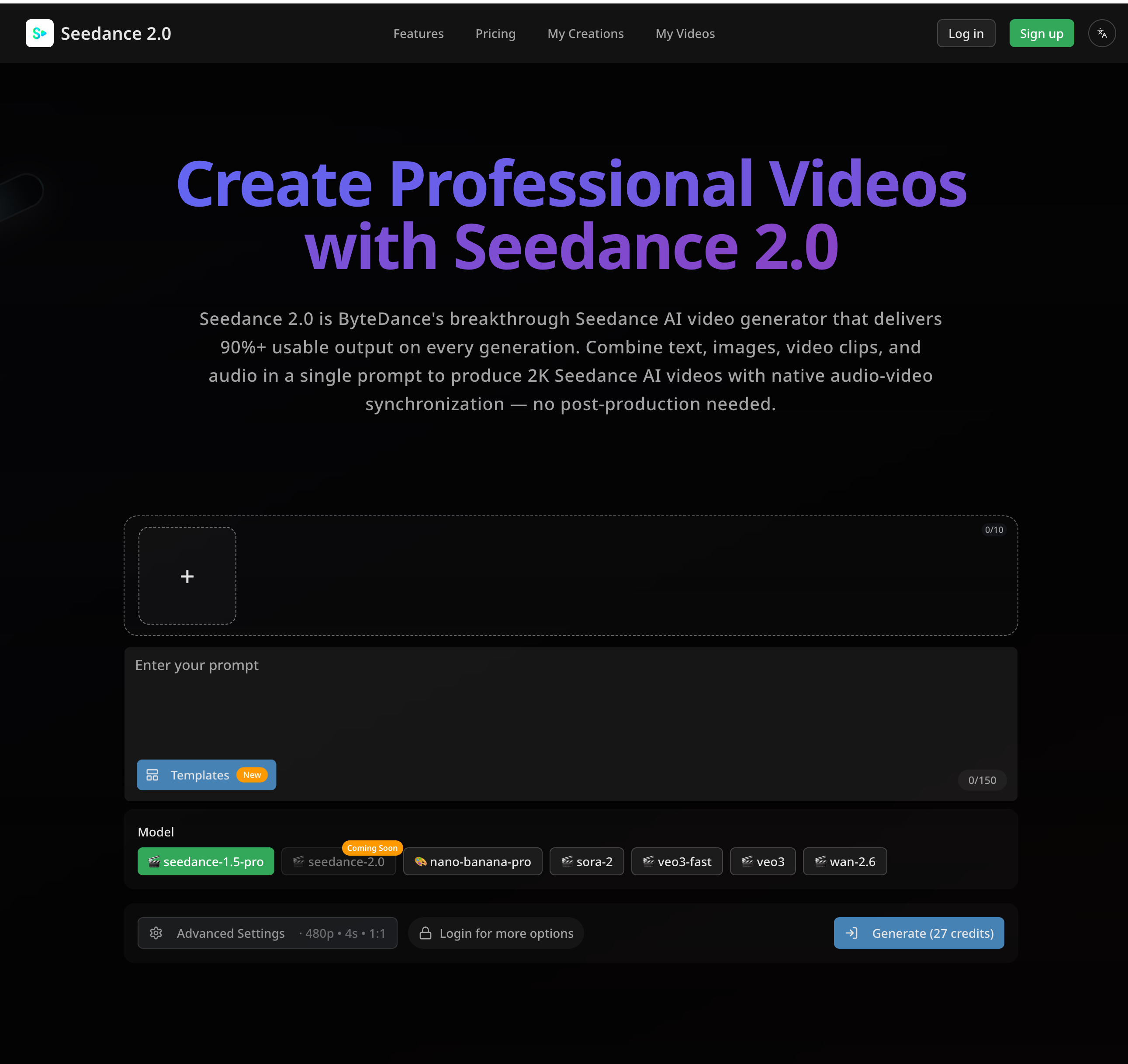 Seedance 2.0 Video Studio