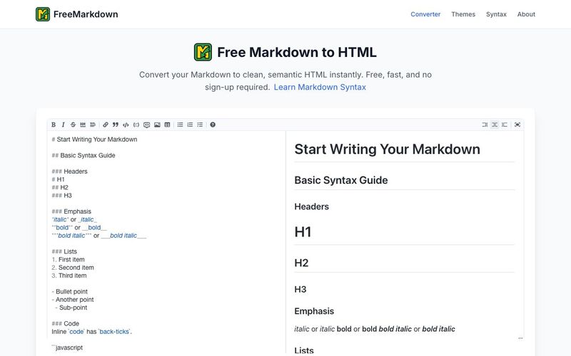 Markdown to HTML Converter