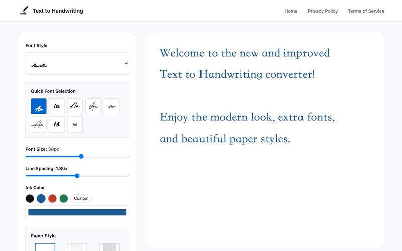 Text to Handwriting Converter-Free Online Tool | allinAI.Tools