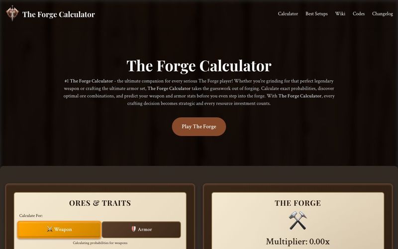 The Forge Calculator-#1 The Forge Calculator | Roblox Game Calculator | allinAI.Tools