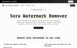 Sora Watermark Remover-Free Online - One-Click Clean Videos