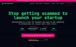 AutoLaunched -Stop getting scammed to get your startup listed