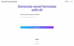 Excel formula generator-Generate Excel Formulas with AI – Smart Office Tool to Boost Work Efficiency