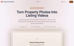 PropertyPhotoVideo-AI Real Estate Video Generator | Turn Property Photos Into Listing Videos