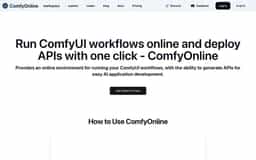 ComfyOnline-Run ComfyUI workflows online and deploy APIs with one click - ComfyOnline