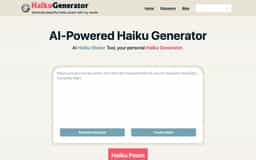 AI Powered Free Haiku Creator-AI-Powered Free Haiku Creator | Create Haiku Poems Online