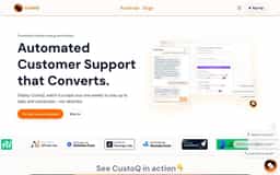CustoQ-Clarity and Conversion focused ai support widgets