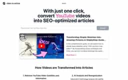 AI Convert YouTube Videos into SEO Optimized Articles Online-AI Convert YouTube Videos into SEO-optimized Articles Online
