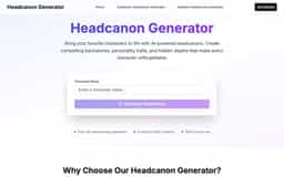 Headcanon Generator-Headcanon Generator,Create Fan Fiction Ideas