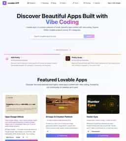 Lovable App-Discover Beautiful Apps Built with Vibe Coding