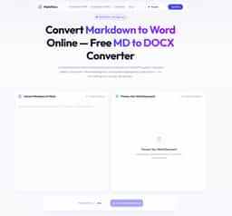 MarkFlow-Markdown to Word Converter – Free Online with LaTeX & Mermaid Support